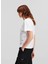 Yuvarlak Yaka Baskılı Beyaz Kadın T-Shirt 240W1704 3