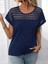 Kadın Kısa Kollu Bisiklet Yaka Salaş Viskon Bluz 4