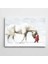 Beyaz At ve Kırmızılı Çocuk Kanvas Tablo 1