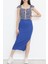 Fermuarlı Crop Bluz Maviçiçekli - 18473.1153. 3