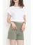 Capella Girl Beli Lastikli Crop Bluz Beyaz - 16552.1567. 5