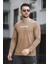 Legend Yakası Baskılı Slim Fit Likralı Sıfır Yaka Erkek Sweatshirt 1