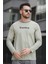 Legend Yakası Baskılı Slim Fit Likralı Sıfır Yaka Erkek Sweatshirt 3