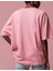 Feedback Baskılı Pembe Oversize T-Shirt %100 Pamuklu Unisex Tişört 2