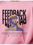 Feedback Baskılı Pembe Oversize T-Shirt %100 Pamuklu Unisex Tişört 3