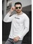 Legend Yakası Baskılı Slim Fit Likralı Sıfır Yaka Erkek Sweatshirt 2
