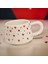 Ilbay Seramik Klasik Kırmızı Kalpli Kupa Bardak Mug Neskafe Fincanı 2