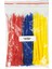 Plastik Kablo Bağı-Sarı+Kırmızı+Lacivert - 2,5MMX100MM-(100 Adet) 1