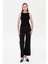 Kolsuz Drape Detaylı Bluz - Siyah 1