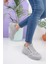 Kadın Gri Cilt Fermuarlı Spor Ayakkabı RM21048 2