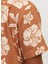 Comfort Fit Kahve Erkek Gömlek Jprbluflores Prınt Shırt S/s Ln 2