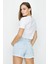 Kadın Yırtık Detaylı Mini Denim Şort 5
