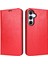 Samsung Galaxy A55 5g Cüzdan Kılıf Crazy Horse Dokulu Bölünmüş Deri + Tpu Telefon Kapağı (Yurt Dışından) 1