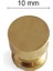 Mührü Mumu Damga 10 mm Yuvarlak Boş Pirinç Kafa + Ahşap Sap R5799O10 2
