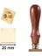 Mühür Mumu Damga 20 mm Kare Boş Pirinç Kafa + Ahşap Sap R5799S20 1
