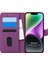 Apple iPhone 14 Kılıf Fabric Book Wallet Mor 1