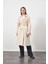 Tokalı Oversize Trenchcoat Ekru 5