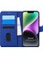Apple iPhone 14 Kılıf Fabric Book Wallet Lacivert 1