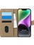 Apple iPhone 14 Kılıf Fabric Book Wallet Gold 1