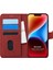 Apple iPhone 14 Plus Kılıf Fabric Book Wallet Kırmızı 1
