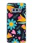 Samsung Galaxy S10E ile Uyumlu 1mm Slim Fit Retro Colors 1 Baskılı Şeffaf Silikon Kılıf 1