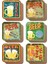 Major Selection Eskitilmiş Vintage Bira Temalı 6lı Retro Ahşap Bardak Altlığı Seti 1