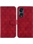 Telefon Kılıfı Için Oppo Oppo 8t 5g Kickstand Çift 8 Kabartmalı Pu Deri Kart (Yurt Dışından) 1