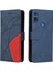 Motorola Moto E 2020 Kart Yuvası Standı Pu ile Iki Renkli Dikiş (Yurt Dışından) 1