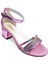Topuklu Abiye Kız Çocuk Sandaleti Crown Series Crw2414 Parlak Pembe 36 2