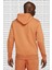 Sportswear Hoodie Fleece Orange Şardonlu Kapüşonlu Sweatshirt Orange 2