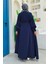Bağlama Detaylı Elbise 6015 Lacivert 2