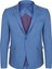 Italyan Stil Slim Fit Klasik Erkek Blazer Ceket Indigo 1