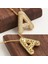 Taş Işlemeli Balon Harf Gold-Sarı. M Harfi 2