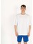 Oversized Select Baskılı Erkek Beyaz T-Shirt 2
