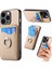C1-8 iPhone 13 Pro Max Kickstand Kılıf Deri+Pc+Tpu Kart Tutucu Telefon Kılıfı - Kayısı (Yurt Dışından) 1