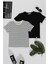 For You Kids 2'li Cizgili Siyah Beyaz T-Shirt 1