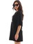 Bisiklet Yaka Baskılı Oversize T-Shirt - Siyah 2