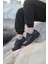 SLW151 Boost Bağcıklı Cilt Erkek Günlük Sneaker Ayakkabı ST Siyah 2