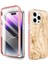 Ahastyle WE13 iPhone 14 Pro Max Için Kılıf Deseni Imd Pc+Tpu Tam Koruma Kapağı Dahili Ekran Koruyucu - Bordo (Yurt Dışından) 1