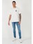 Pamuklu Normal Bel Slim Fit Dar Paça Jeans Erkek Kot Pantolon 1122J107ANAPOLI 5