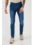 Pamuklu Yüksek Bel Slim Fit Jeans Erkek Kot Pantolon 6440305 3