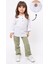 Unisex Bebek&çocuk %100 Pamuklu Müslin Alt Üst Pijama Takım-Yeşil 4