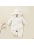 Kışlık Tatlı Kapşonlu Bebek Peluş Welsoft Tulum Beyaz 1