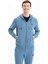 Erkek Basic Büyük Beden 3 İplik Şardonlu Tam Fermuar Cepli Kapüşonlu Sweatshirt K26324801101 5