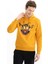 Erkek Baskılı 3 İplik Regular Fit Cepsiz Kapşonlu Sweatshirt K26254625801 3