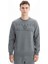 Erkek Baskılı 3 İplik Şardonlu Regular Fit Bisiklet Yaka Sweatshirt K26124600801 1