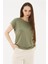 24Y0194K1 Fashion Friends Kadın Bluz Haki 2