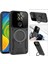 Xiaomi Redmi Note 9 Için Çift Katmanlı Manyetik Halka Lens Standı Telefon Kılıfı - Siyah (Yurt Dışından) 2