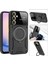 Samsung Galaxy A25 Için Çift Katmanlı Manyetik Halka Lens Standı Telefon Kılıfı - Kırmızı (Yurt Dışından) 2