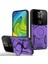 Xiaomi Redmi Note 9 Için Çift Katmanlı Manyetik Halka Lens Standı Telefon Kılıfı - Mor (Yurt Dışından) 1